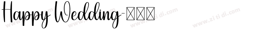 Happy Wedding字体转换